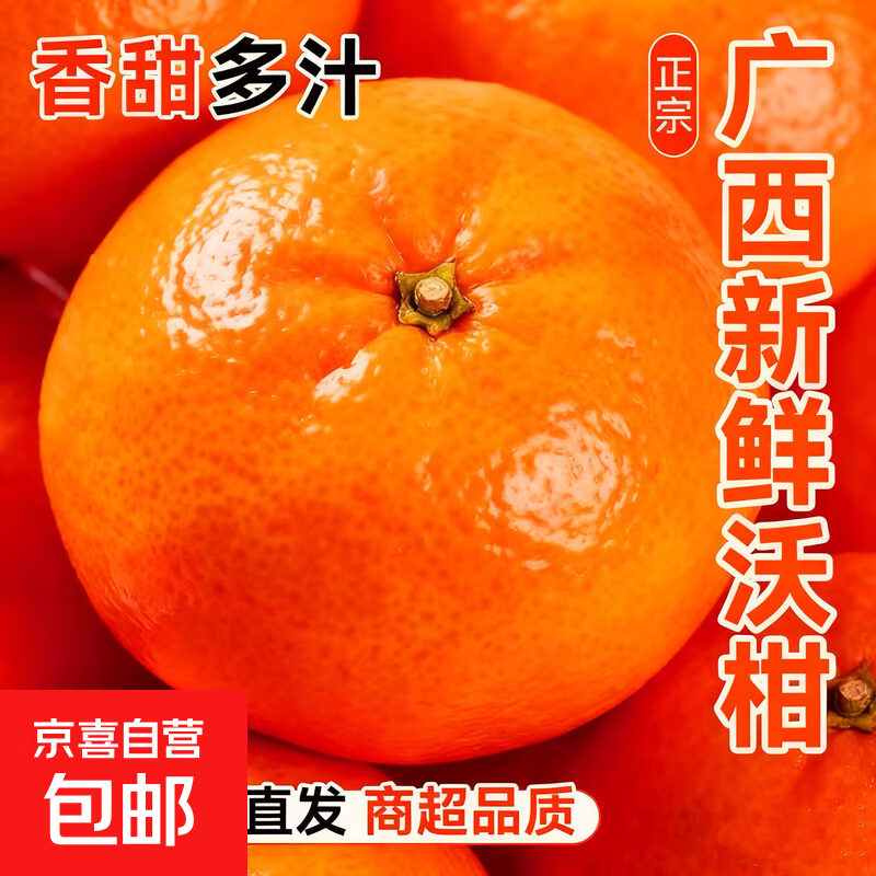 【超10000+回购】广西沃柑正宗新鲜水果应季时令柑橘桔子 净重5斤中果（单果60mm+）【高性价比推荐】