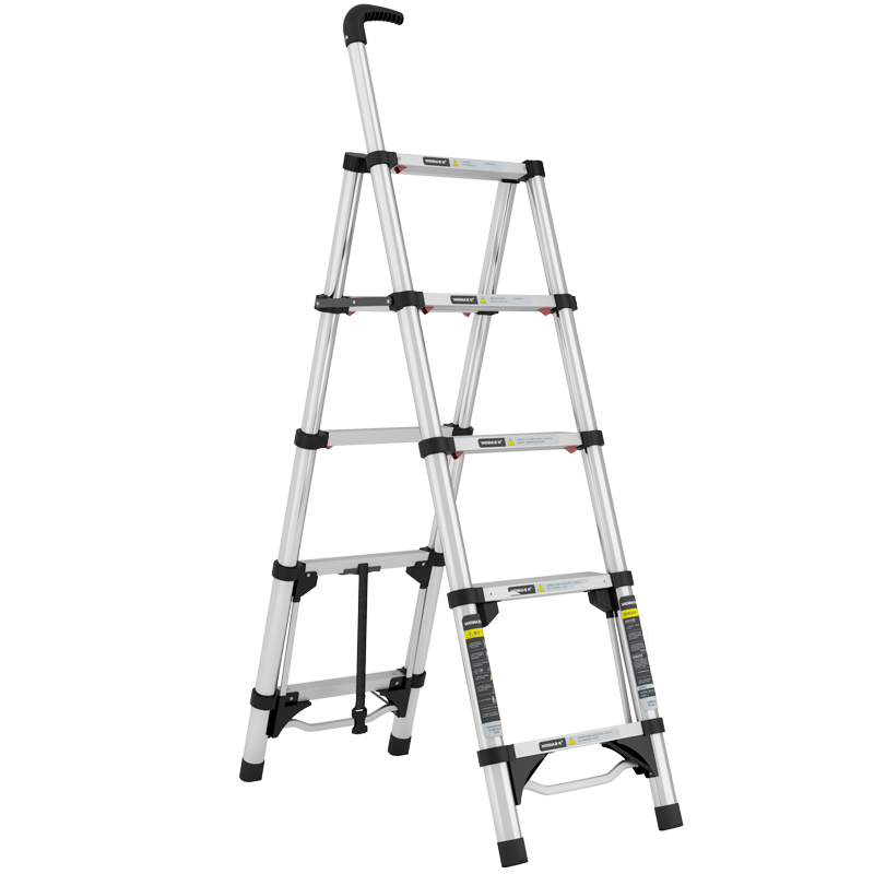 稳纳伸缩梯家用折叠多功能人字梯升降登高楼梯五步工程梯子6305D