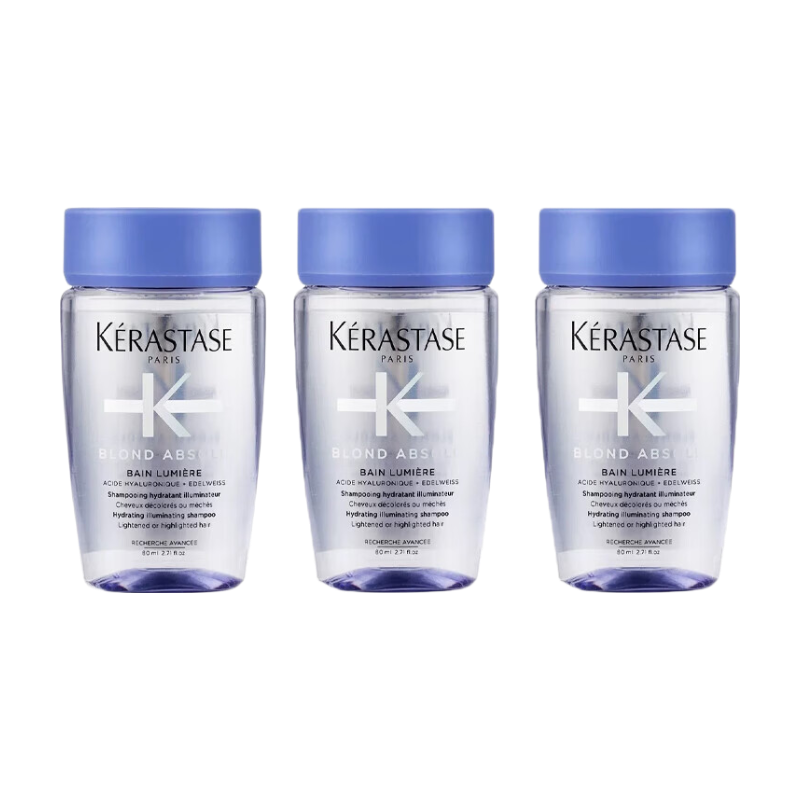 【准新品】卡诗（KERASTASE）耀光凝色水光洗发水80ml*3【临期清仓】