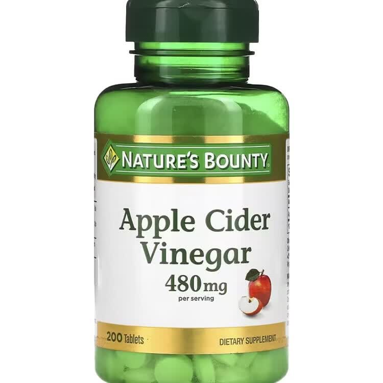 Nature's Bounty自然之宝苹果醋片剂480mg200粒健身补充