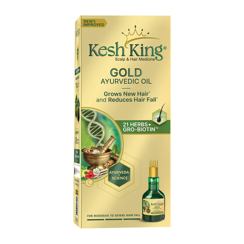 KESH KING印度原装进口阿育吠陀洗发水21味草本防脱发去屑止痒控油男女通用 【发油】100ml*1瓶