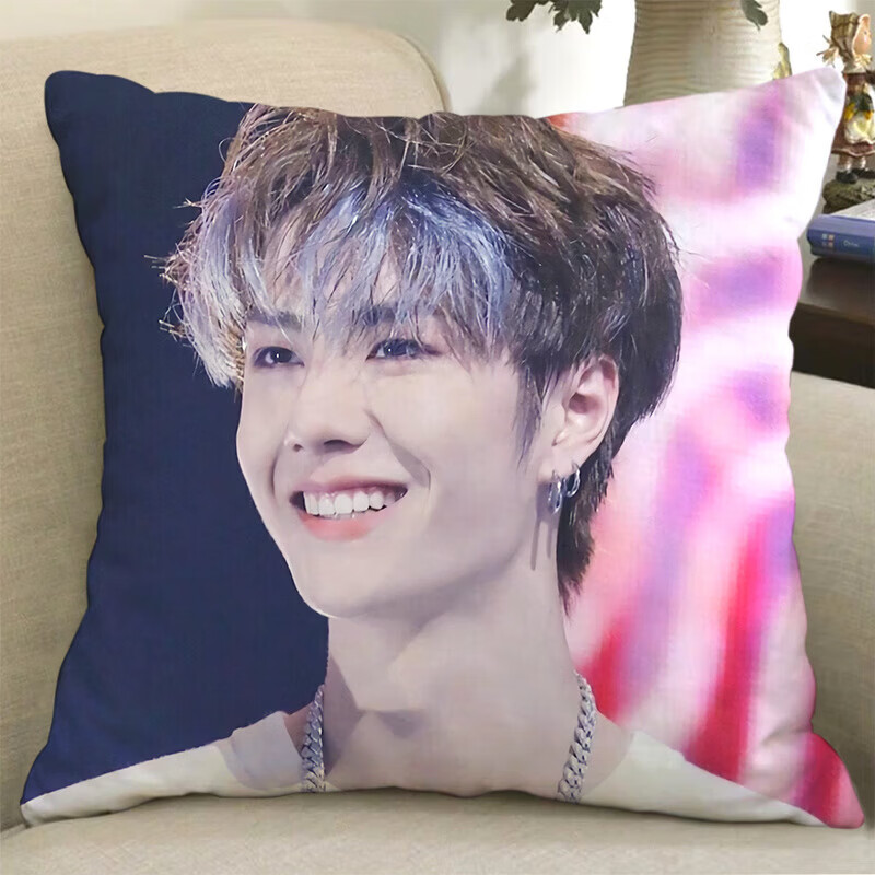 卡佰索王一博双面应援抱枕含枕芯45X45送闺蜜 【双面不含枕芯】40x40厘米 金王一博-1