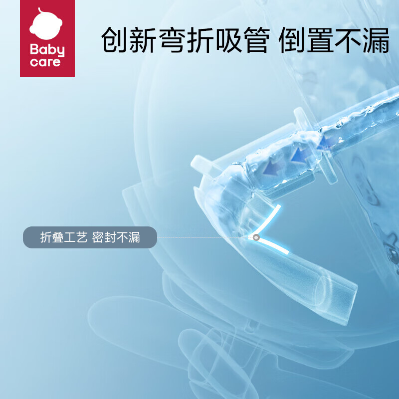 babycare风精灵学饮水杯 出游趣味防漏耐摔bbc婴儿吸管杯360重力球学饮杯 里瑟斯花园-260ml