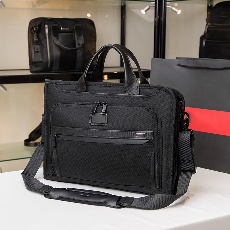 弹道尼龙男士公文包简约大容量商务出差通勤单肩斜手提电脑包 黑色 2603110蓝色