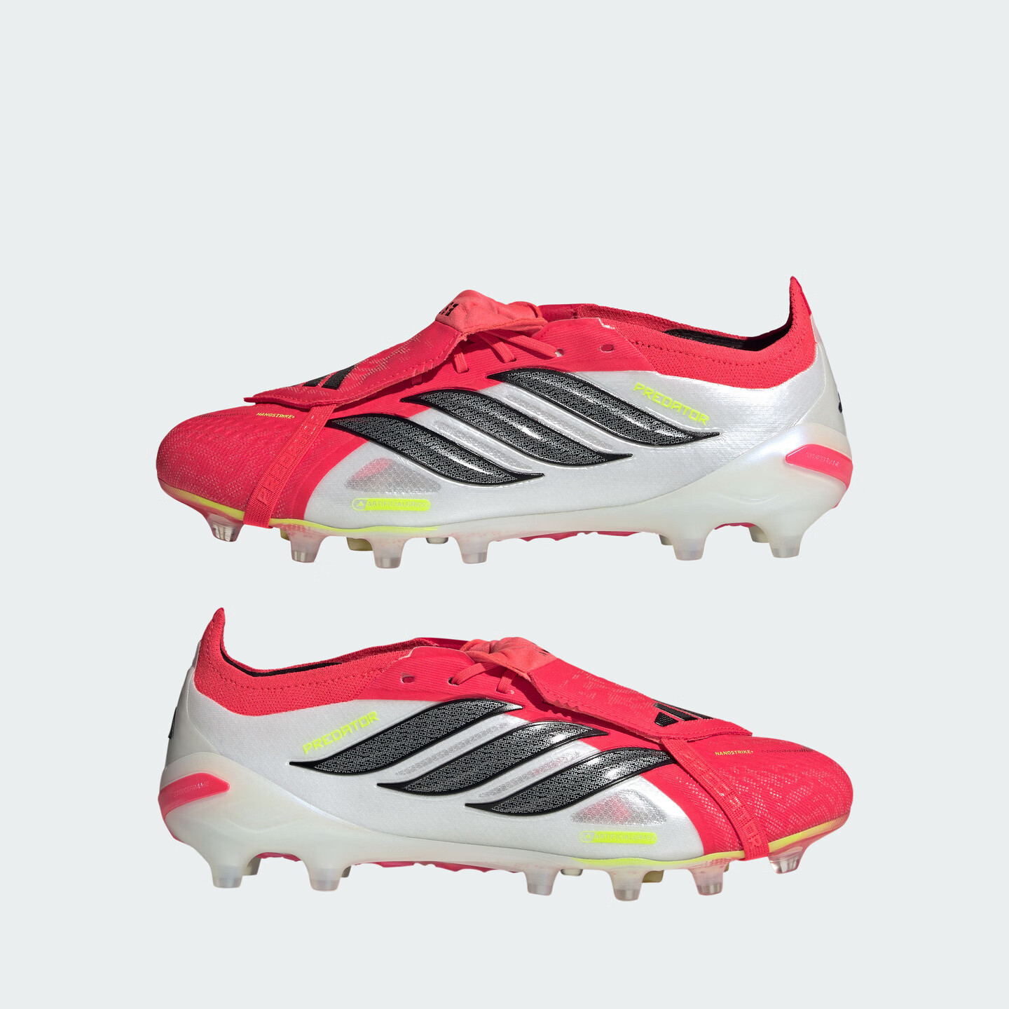 adidas PREDATOR ELITE FT AG人草翻折鞋舌足球鞋男女阿迪达斯 亮红/黑色/白色 43