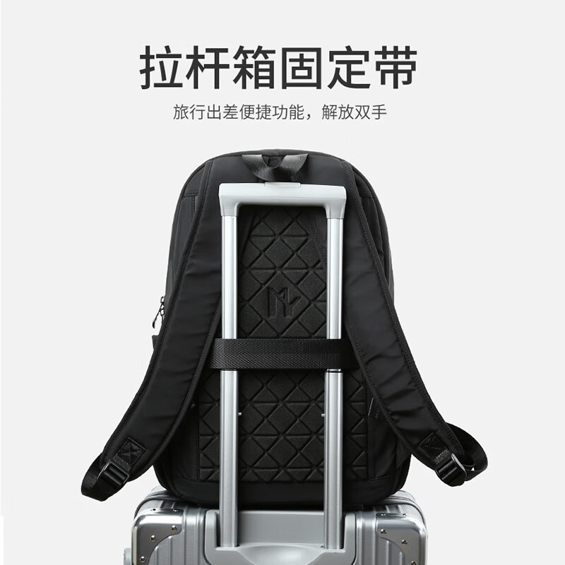 Colrtn Kwecr  男士双肩包新款大容量牛津布电脑包初高中生书包旅行包男背包 黑色大号50*31*14(17.3英寸）