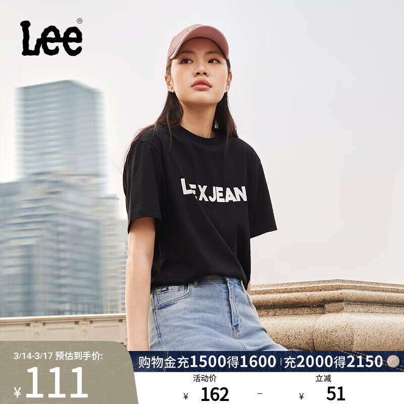 Lee���ʰ澭��Բ����ĸӡ����Ůͬ�����T�����г���LUT0098404LE ��ɫ������ƫ����Сһ�룩 L 111Ԫ