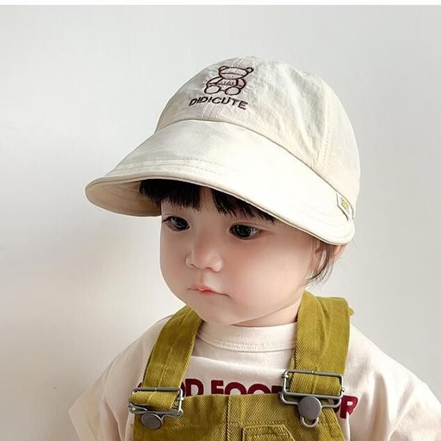 彩虹房子春秋男女宝宝儿童帽胎帽合集 白色小熊速干帽43-50cm 参考 8个月-4岁