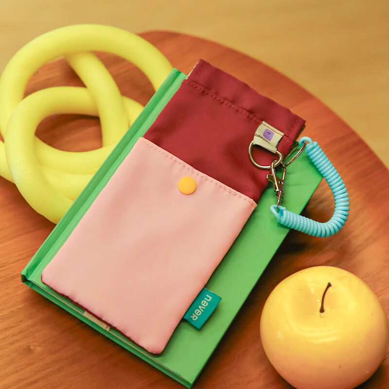 never弹簧口收纳笔袋秒开口高颜值ins风女生2024新款小众不撞款防丢学生 蓝岩