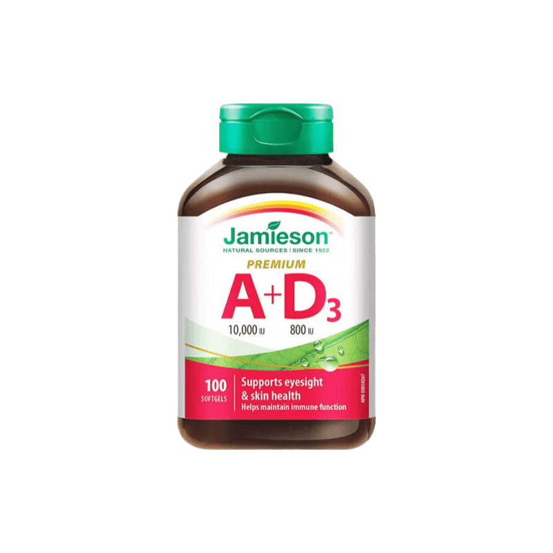 健美生（Jamieson）加拿大维生素A+D3复合胶囊促钙吸收 100粒