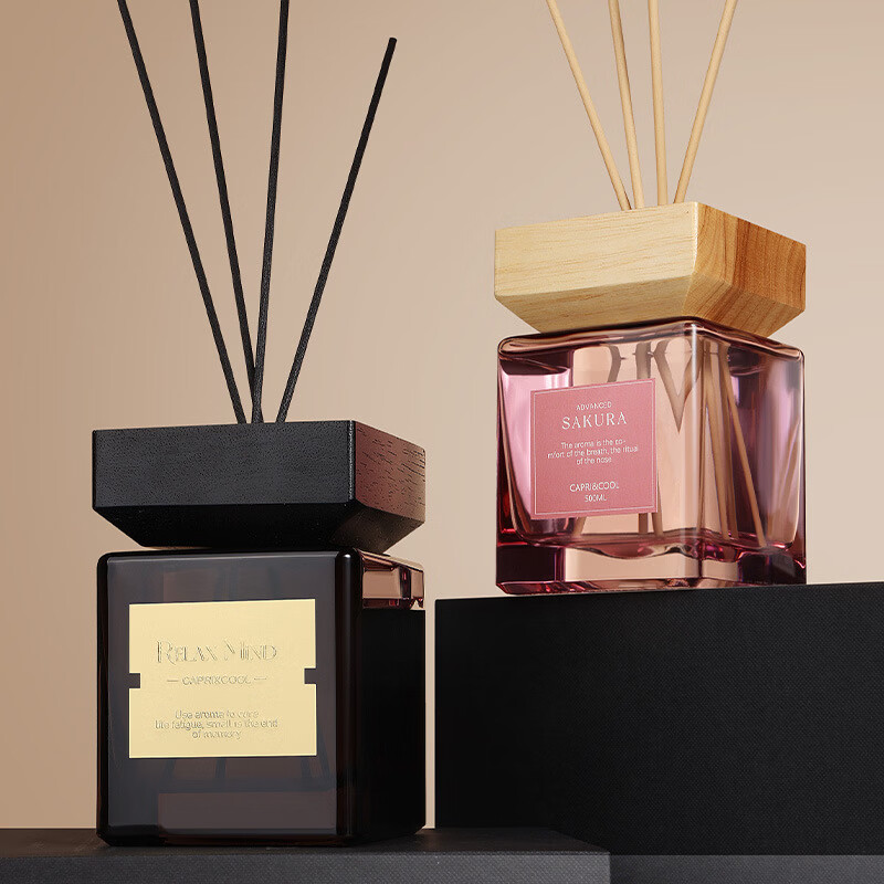 蒂詩宣香薰500ML大瓶高级感木盖藤条香氛摆件家居室内卧室持久香伴手礼 正装黑盒大瓶500ML藤条款 木兮全季禅茶