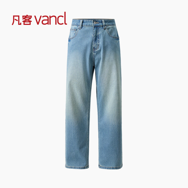 凡客诚品（VANCL）官方店牛仔裤男2026新款弹力直筒牛仔裤 怀旧兰 33 /建议160-170斤