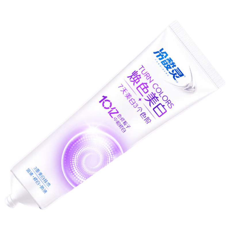 冷酸灵焕色美白舒敏色修牙膏美白溶渍清新口气去黄去渍亮白牙齿7天白3度 【美白防渍】7天白3度 120g*2支