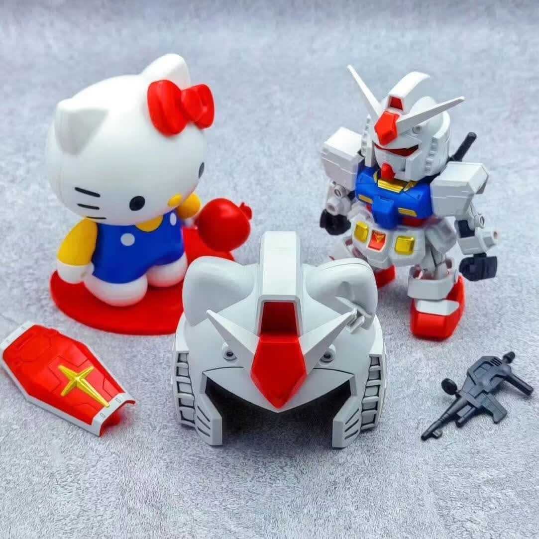 智宙现货速发高高HELLO KITTY凯蒂猫联名元祖RX782SD 拼装模型高达 原色HLL KITTY凯蒂猫元祖高达（买猫送元祖）