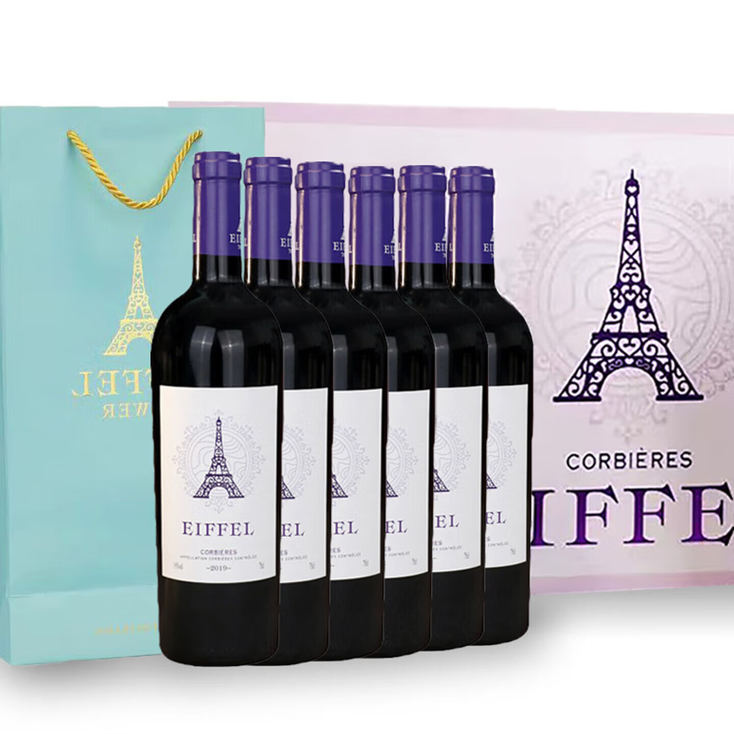 埃非尔法国进口干红葡萄酒朗格多克科比埃产区AOP级 750mL*6瓶 整箱装