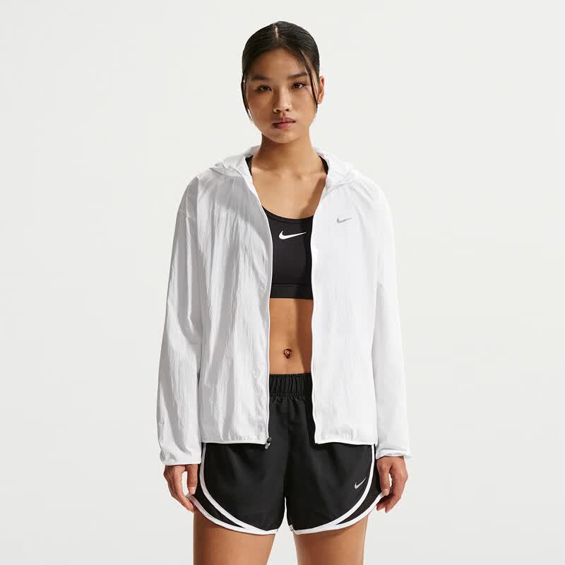 耐克（NIKE） 外套女 2026夏季新款户外防晒衣健身运动上衣休闲百搭梭织夹克 IH7974-100 XL