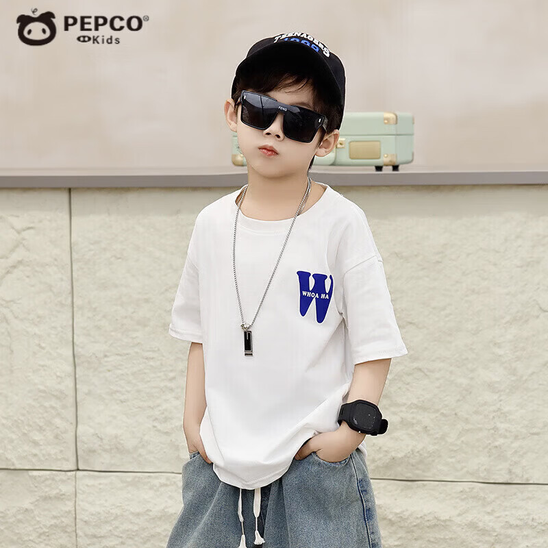 С�����ɣ�PEPCO����ͯ��ϵ�����ļ�ӡ���ٴ����a�ຫ���д�ͯ����T����װ���� �п����-��ɫ 140 cm(����130-140) 26.9Ԫ