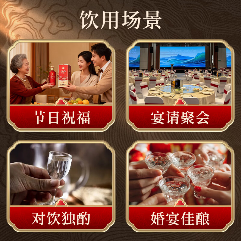 叙府52度浓香型纯粮酒年货送礼 礼盒整箱精品白酒 A 52度 500mL 2瓶 【叙府·老窖池T20 2瓶送礼袋】