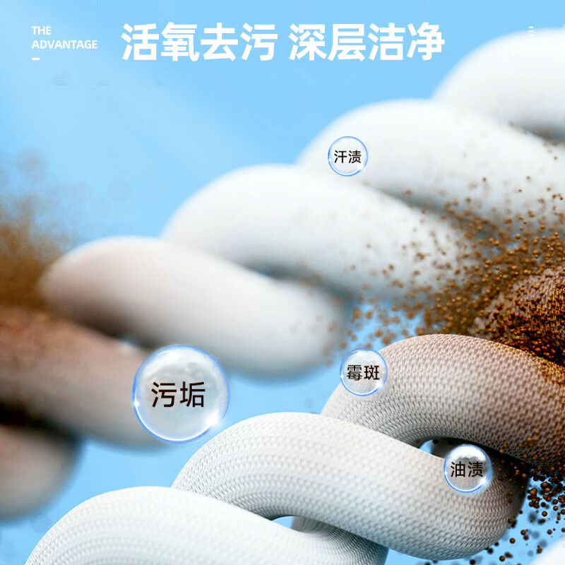 亮晶晶爆炸盐去顽渍去霉斑增白去污神器漂白剂衣服洗白神器全能型爆炸盐 活氧爆炸盐600g*2瓶