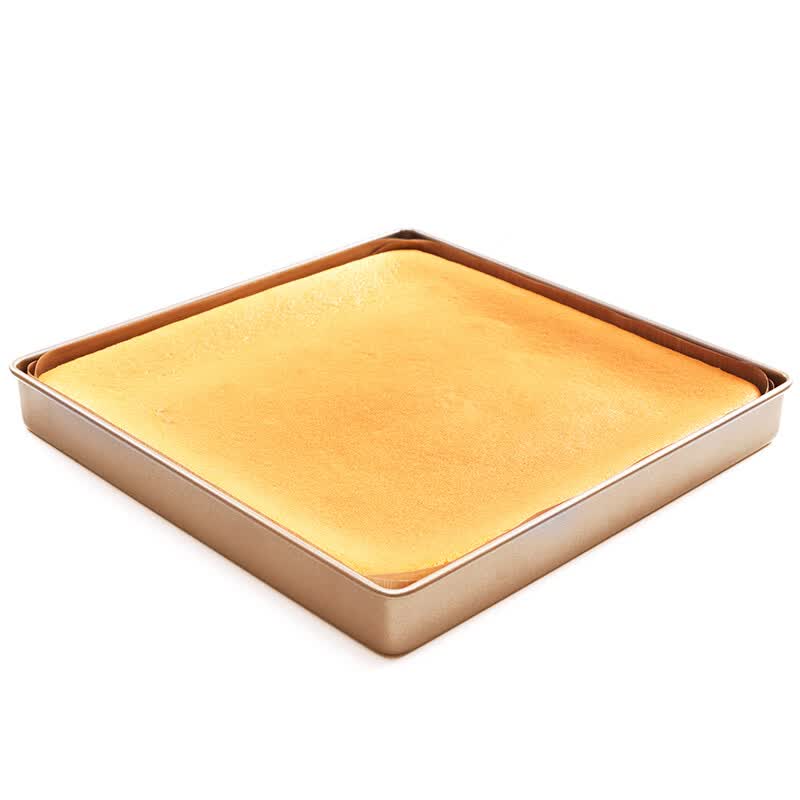 学厨烤盘蛋糕模具11寸不粘正方形盘适配油布牛轧糖饼干面包烘焙方盘 11寸不粘正方形烤盘+不粘油布WK9076+WK9251