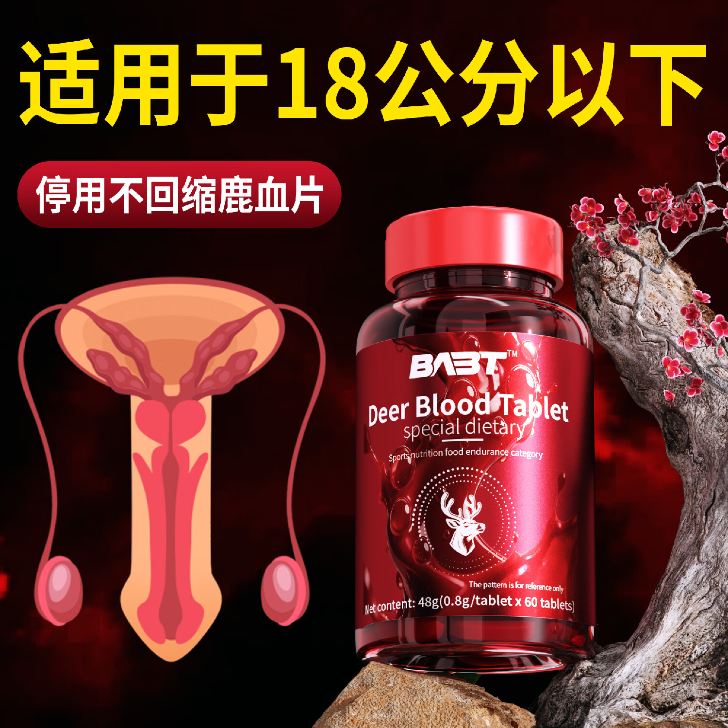 BABT男性鹿血增粗增长海绵体受损增长修复貮次增大发育增粗硬持久不射