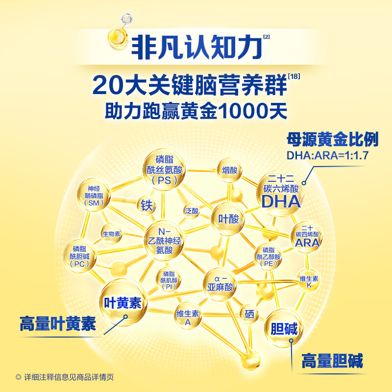 飞鹤飞帆幼儿配方奶粉3段(12-36月龄)900g*1罐藻油DHA益生菌专利OPO