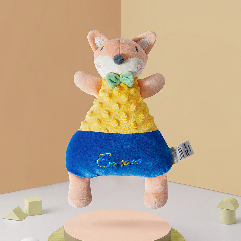 十月结晶嫚熙安抚玩偶兔子手偶睡觉公仔宝宝毛绒玩具哄睡安抚巾婴儿可入口 小狐狸-卡米尔