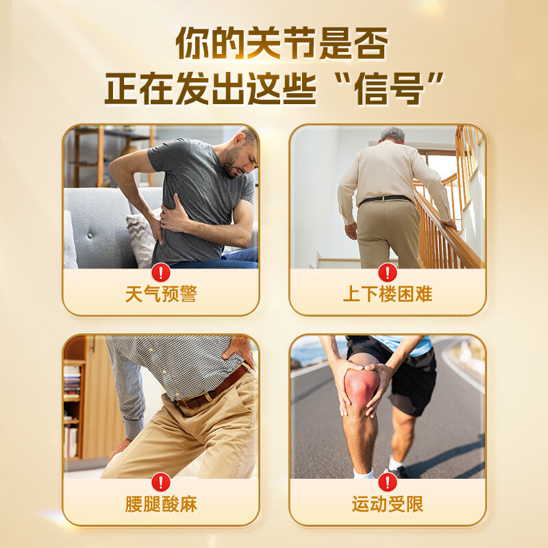 Proenzi古恩滋（史达德）高浓氨糖软骨素硫酸葡萄糖1500mg 关节养护钙片 【强效缓痛】 60片*1瓶