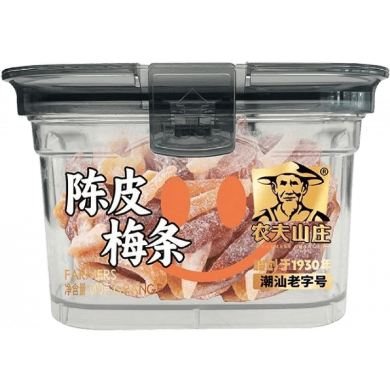 農(nóng)夫山莊新品甘草梅陳皮酸甜話梅蜜餞甘草梅休閑零食日式 農(nóng)夫山莊陳皮梅條202gx5瓶