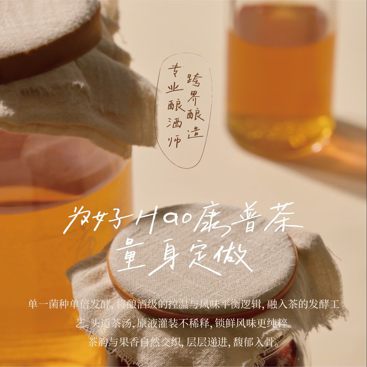 好望水康普茶蜜兰香单丛乌龙茶饮料气泡饮发酵玻璃瓶 蜜兰香单丛茶康普茶气泡饮300ml*6