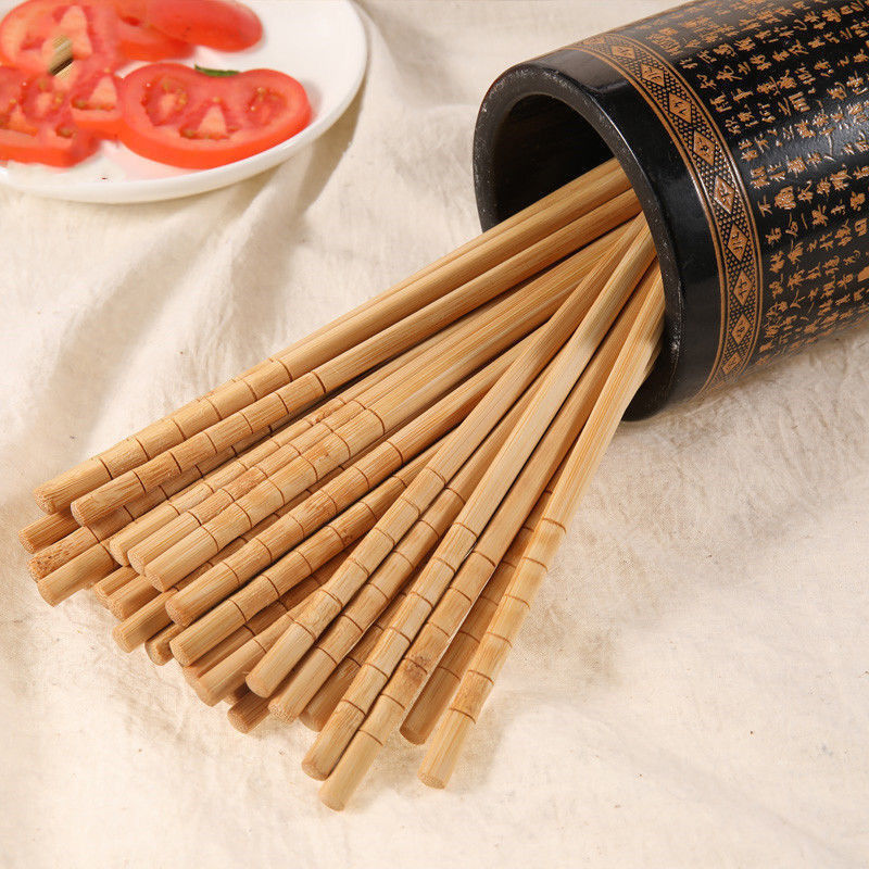 无漆无蜡家用中式天然竹筷子餐厅防滑防霉筷子(创意家居） 竹节筷子 20双筷子