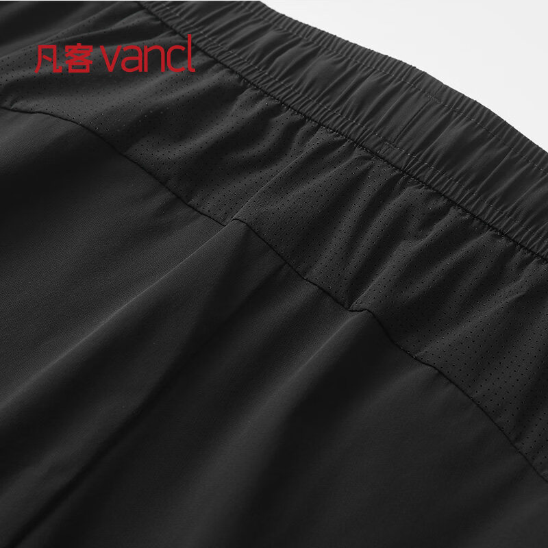 凡客诚品（VANCL）官方店 休闲直筒裤男士春夏新款宽松百搭休闲透气长裤男 玄青黑 L 建议115-135斤