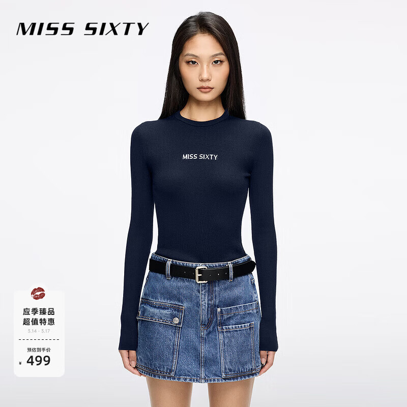 MISS SIXTY2025�＾�¿���֯��ŮԲ��������ëɣ��˿����Ứ���� ������ XS 388Ԫ