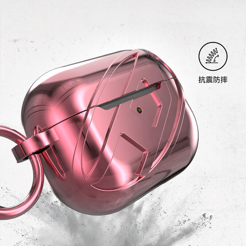 DIESELDIESEL 亮面款耳机保护壳适用苹果耳机AirPodsPro/AirPodsPro2 TPU保护套全包防摔外壳 AirPods Pro/Pro2 亮黑色