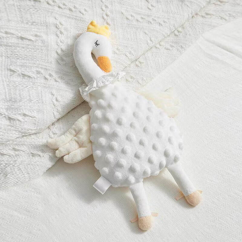 十月结晶嫚熙安抚玩偶兔子手偶睡觉公仔宝宝毛绒玩具哄睡安抚巾婴儿可入口 芭蕾小天鹅