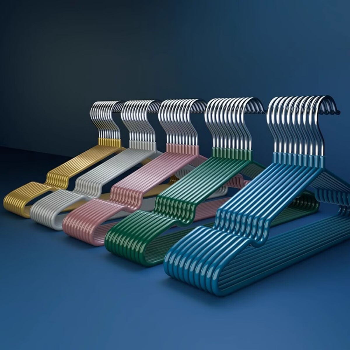 溥畔金属防肩角晾衣架家用挂衣无痕防滑晾学生宿舍用防肩角晒衣撑 防滑衣架[10个]颜色随机发货
