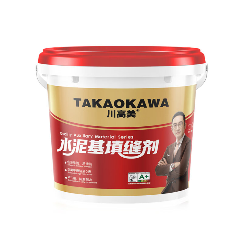 川高美【A+环保】水泥基瓷砖填缝剂墙地面通用防霉耐磨美缝剂净味 【月光银】【满六桶送吸尘器一台】 5kg