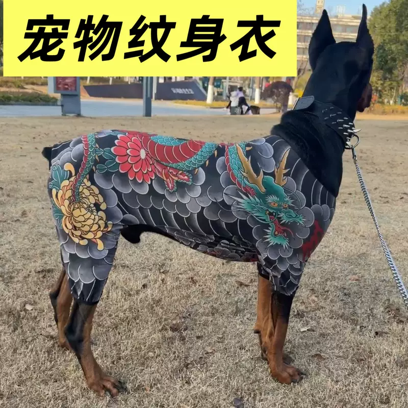 宠物纹身衣猫狗通用痞帅搞笑四季款保暖 6XL适合背长60厘米