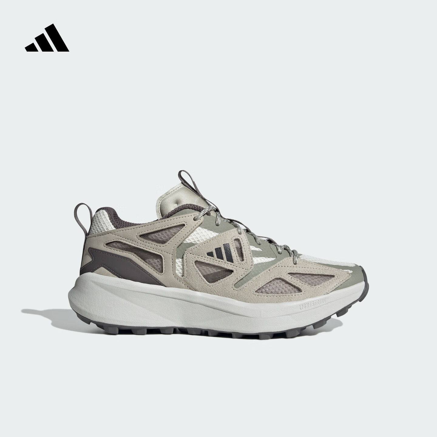 adidas KANTAI TRAIL休闲户外风跑步鞋男子阿迪达斯官方轻运动   白/木炭灰/淡芝麻灰   42