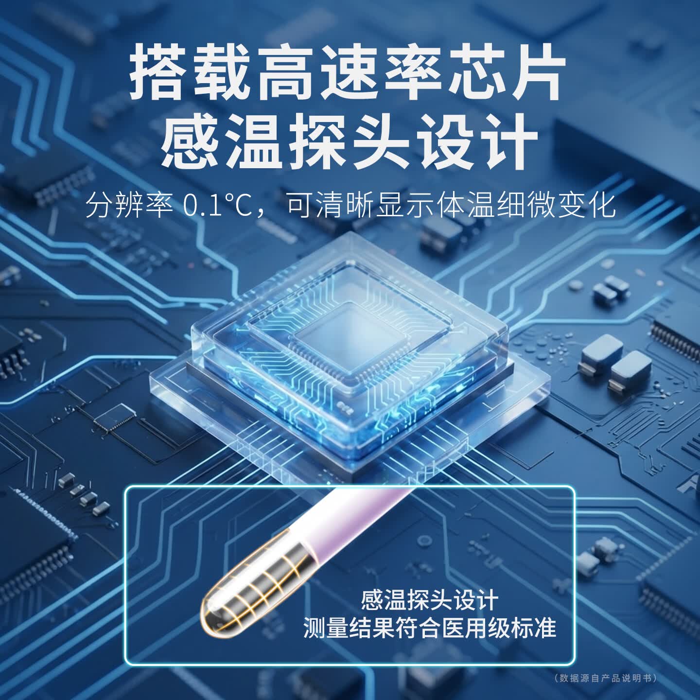 瑞多泽医用电子体温计婴幼儿高精准腋下温度计儿童家用成人老人快速测 [居家常备】RT-750烟霞紫 【创意笔帽】德国体温计