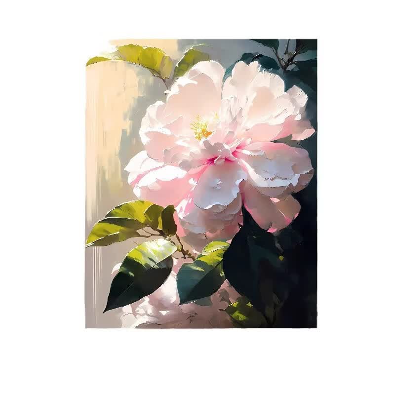 2026数字油画diy新中式花卉油彩画手工涂色解压丙烯装饰画 帆船花开（全套绘画工具+挂墙配件 75cm60*