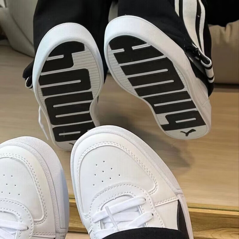 PUMA FI新款PM天空系列小白鞋SKYE休闲运动校园百搭防滑男女情侣增高板鞋 三代白黑 39 x