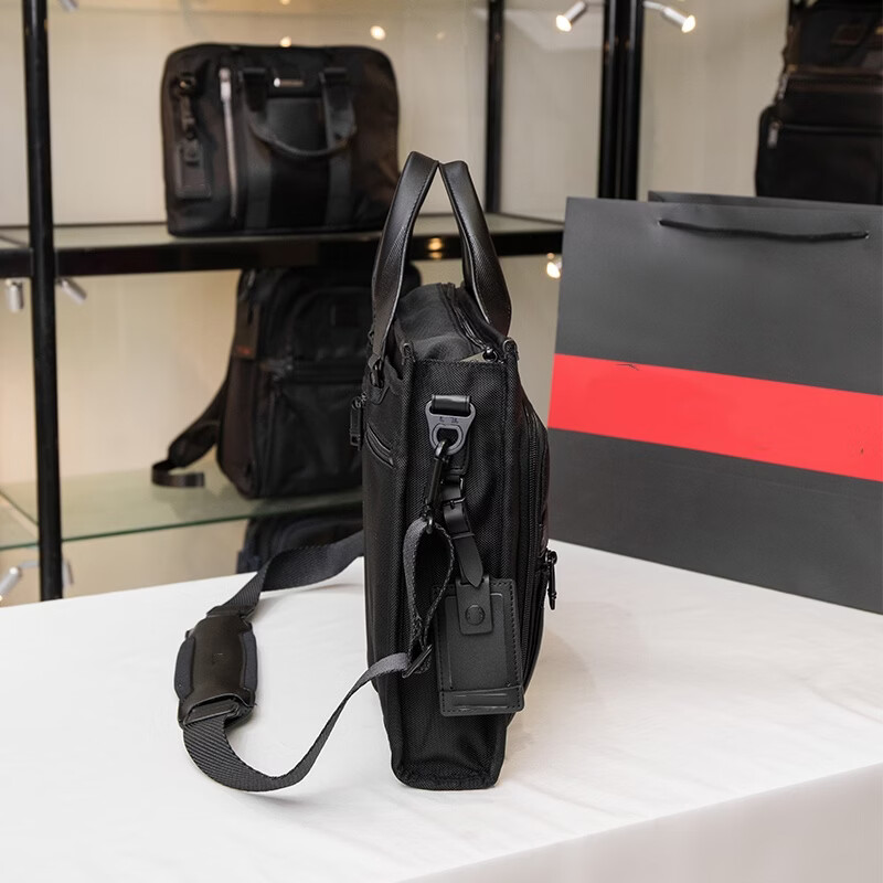 弹道尼龙男士公文包简约大容量商务出差通勤单肩斜手提电脑包 黑色 2603110蓝色