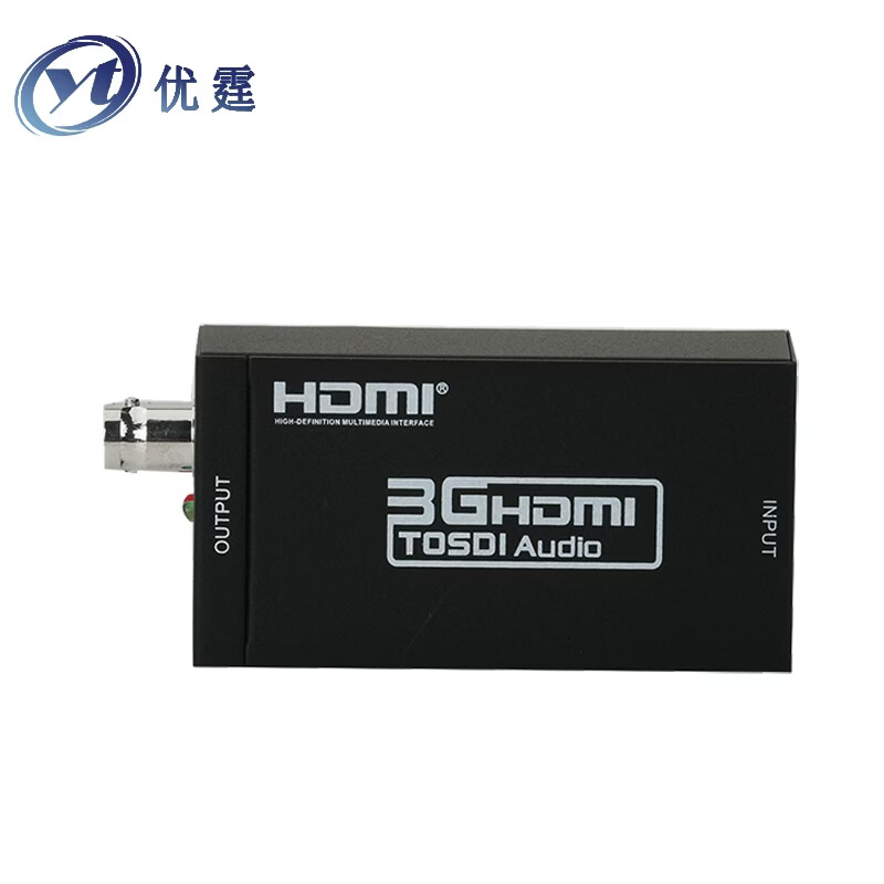 优霆YT-HDS009 hdmi转sdi转换器1080p60hZ即插即用直通模式3G-SD-HD同轴线可传60到100米 YT-HDS009 转换器1.3