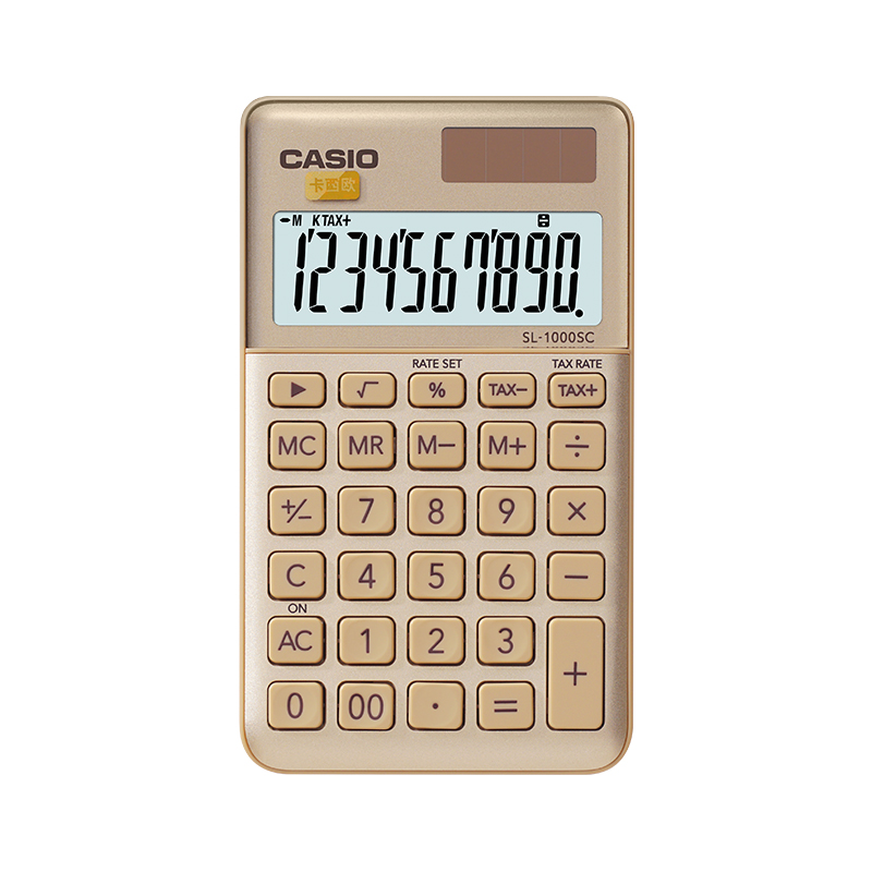 (casio)  sl-1000sc  便携太阳能可爱迷你计算器 掌上袖珍计算机 尊贵