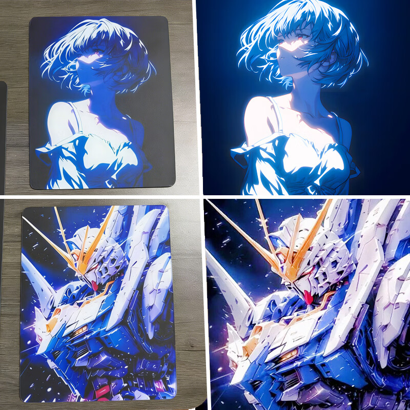 魅雅图升级版光伏玻璃鼠标垫微刻蚀FPS专业硬质电竞玻璃垫定制耐用顺滑 来图定制 光伏玻璃鼠标垫30*36（发光版）