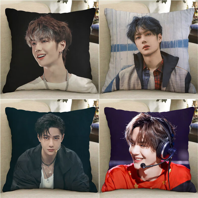 卡佰索王一博双面应援抱枕含枕芯45X45送闺蜜 【双面不含枕芯】40x40厘米 金王一博-1