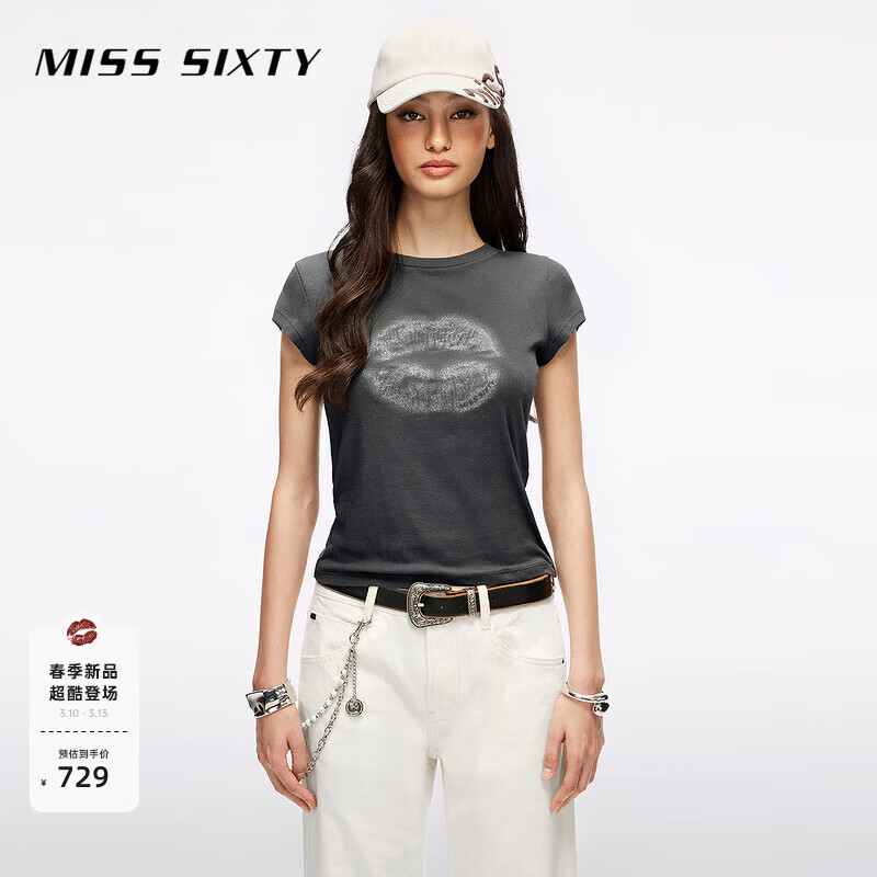 MISS SIXTY2026�����¿����ʶ���T��ŮԲ��ϸ����ӡ����������� ������ S 729Ԫ