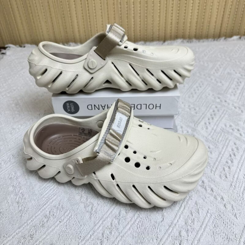 CORCS CROCS波波鞋洞洞鞋明星同款情侣户外潮流拖鞋休闲沙滩凉拖鞋 卡其 45 M11/45