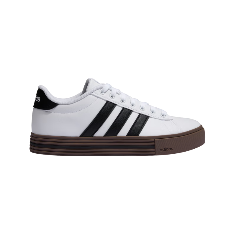 adidas DAILY 4.0舒适百搭复古休闲板鞋男女新款阿迪达斯轻运动   白/黑色/树脂黄   40.5